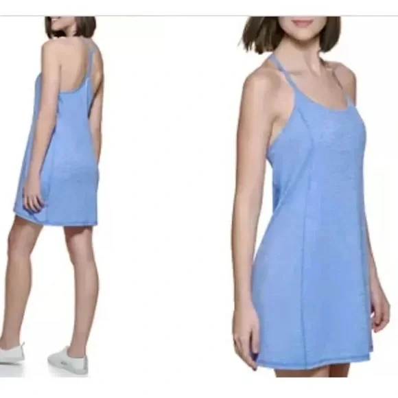 Calvin Klein Performance Women's Halter Peached Space Dye Sport Dress - Picture 1 of 5